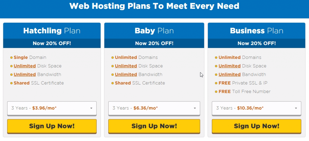 hostgator hosting plans