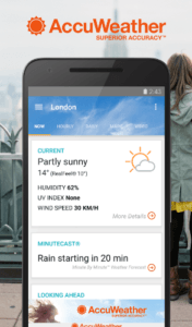 accuweather user interface 