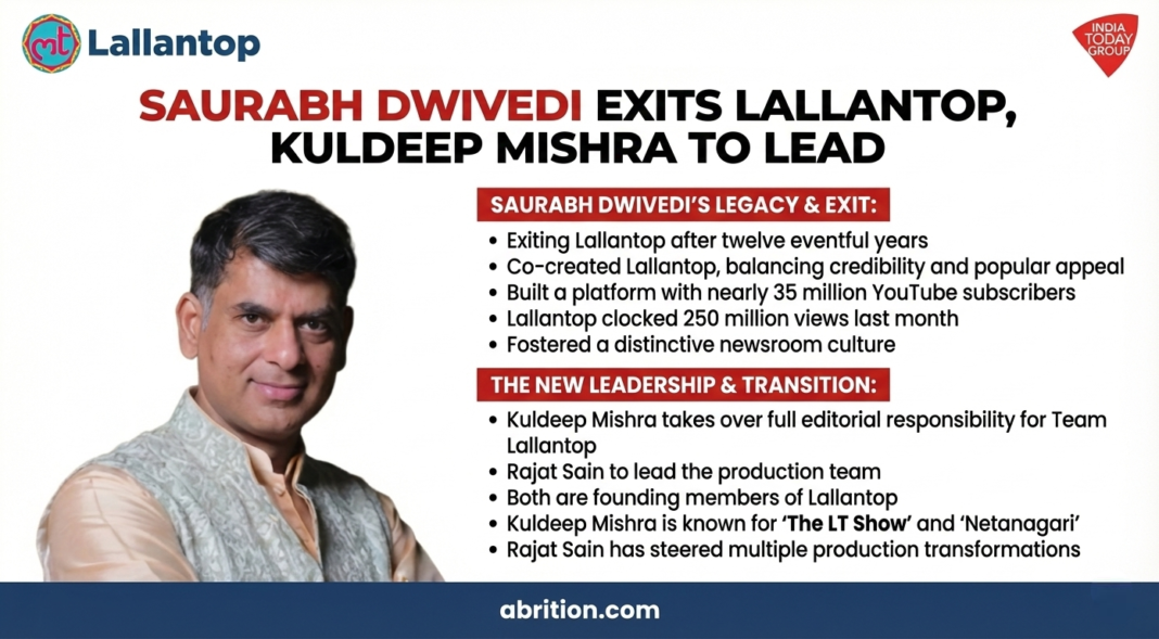 Saurabh Dwivedi exits Lallantop; Founding team takes the reins