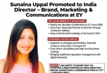 Sunaina Uppal takes charge as India Director for Brand & Marketing at EY Sunaina Uppal takes charge as India Director for Brand & Marketing at EY